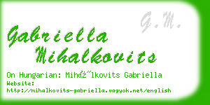 gabriella mihalkovits business card